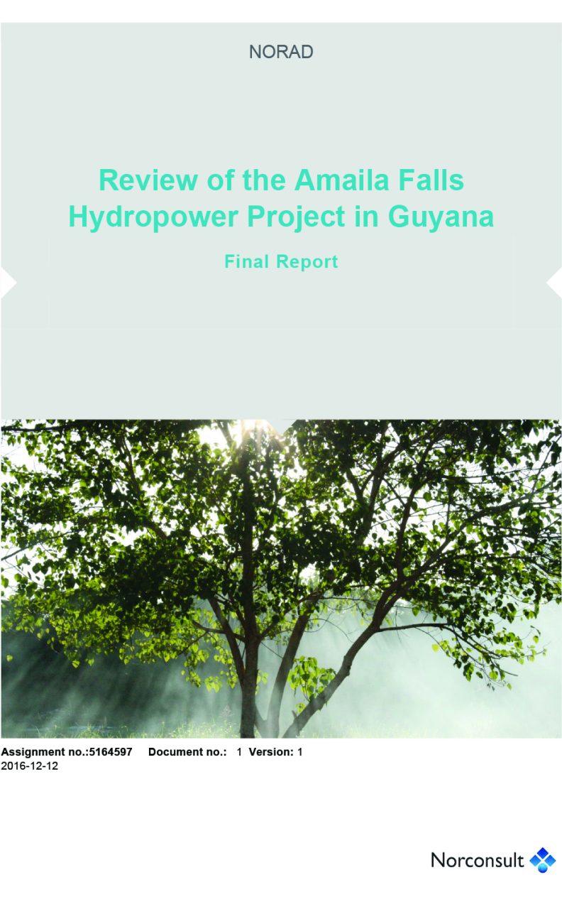 Review of the Amaila Falls Hydropower Project in Guyana