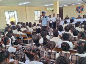 Police engage students on road safety, bullying, discipline