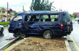 The minibus involved in the accident