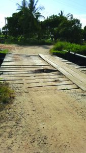 The deteriorating bridge at Leguan, Essequibo