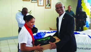 President David Granger launches One Laptop Per Teacher initiative on World Teacher's Day, October 5, 2016 