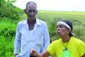 Rice farmer Ramkissoon Ramnarine and his wife, Indira, recounting the terrifying ordeal of being robbed at gunpoint on Wednesday