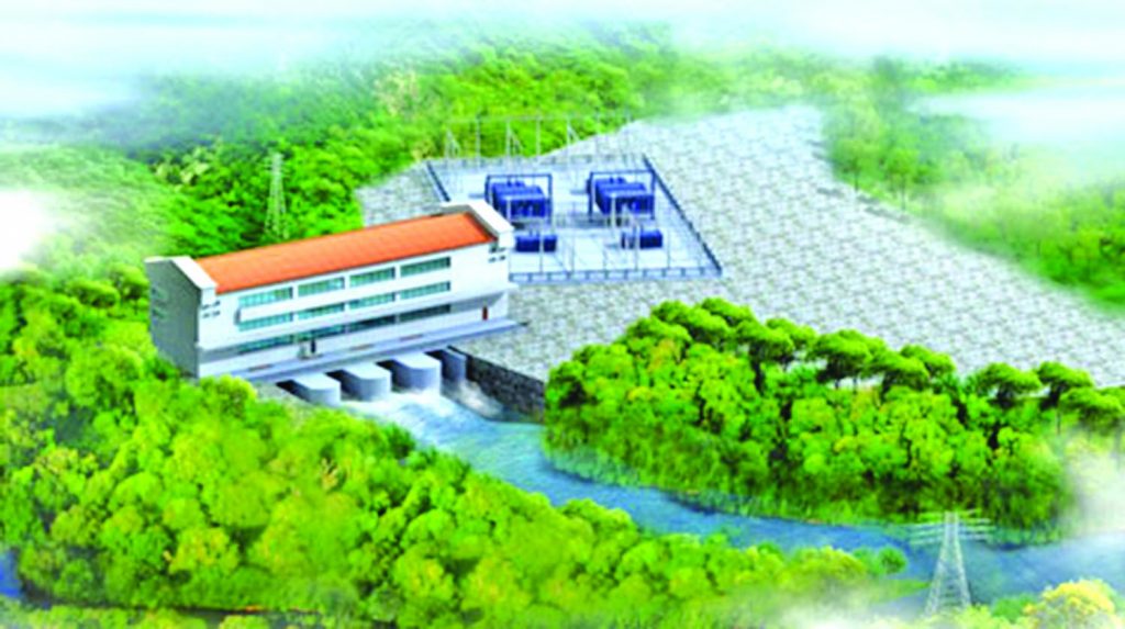 An artist’s impression of the Amaila Fall Hydropower Project 