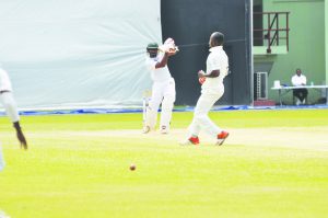 Jaguars opener Rajendra Chandrika drives past Derval Green at Providence  