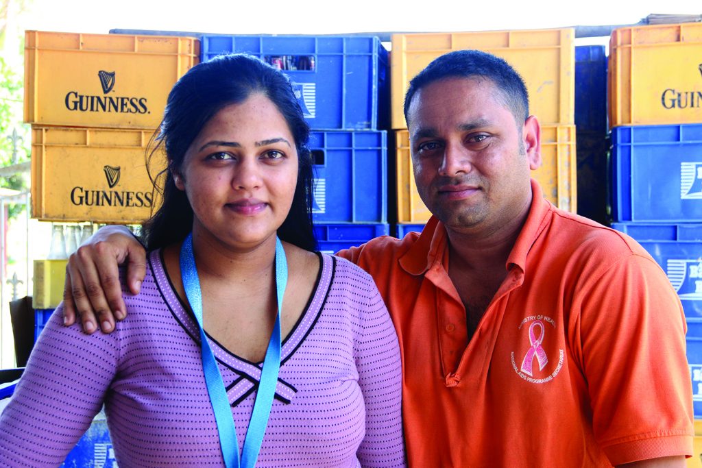 Businessman Rohan Itwaru and his wife