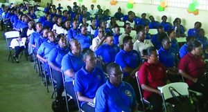 Members of the Police force gathered at the suicide awareness forum