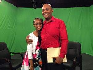 Mikelle Brutus and her father Michael Brutus 