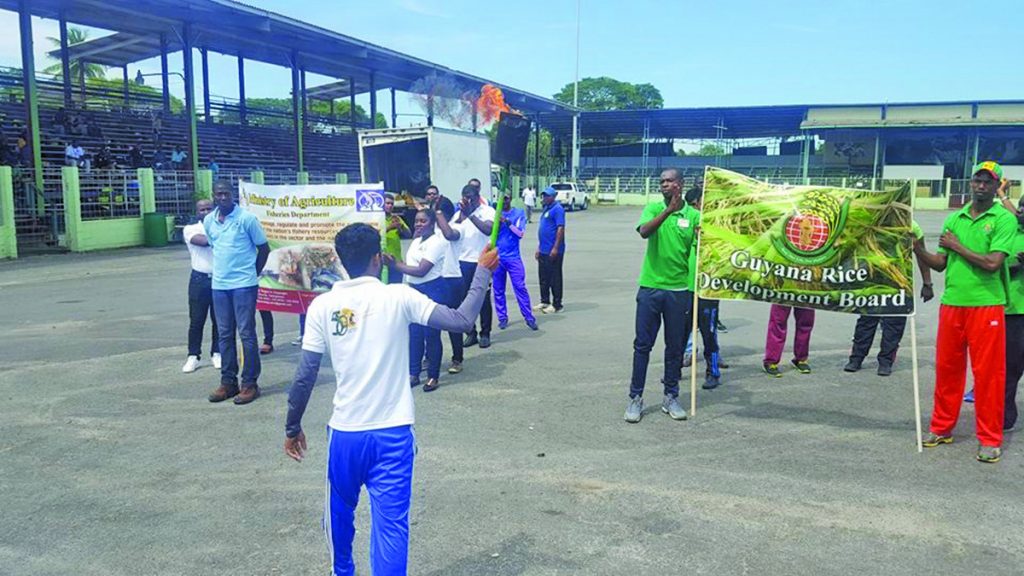 The fisheries department was adjudged winner of the March past ahead of the Guyana Rice Development Board