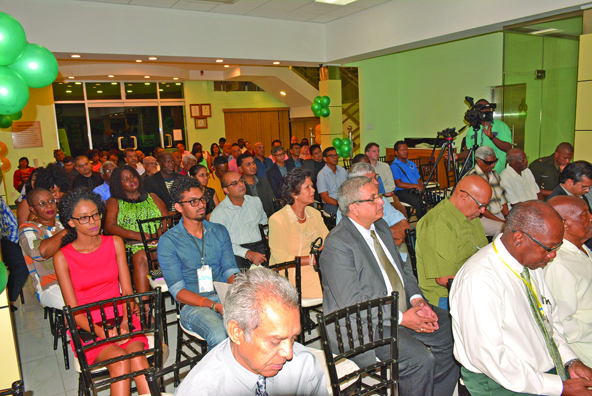 A section of the gathering on Saturday evening at Demerara Bank 