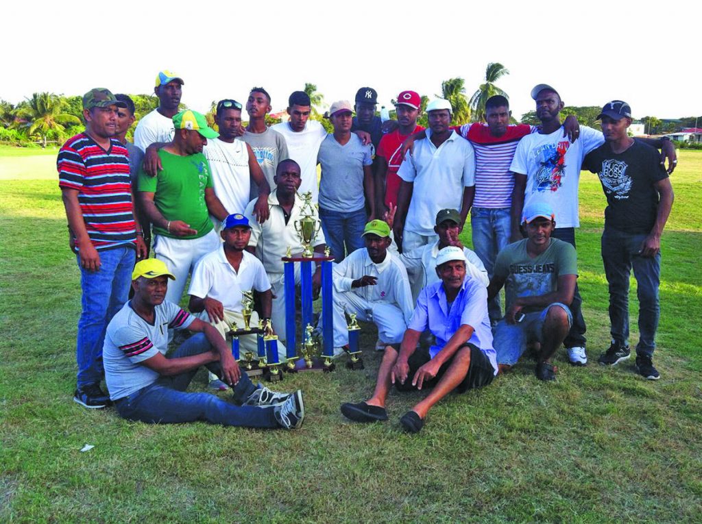 Strathavon team with some of its supporters after a hard fought victory