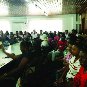 A section of the audience that attended the housing meeting 