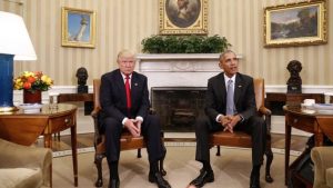  President Barack Obama meets with President-elect  Donald Trump in the Oval Office