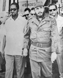 Former President Forbes Burnham and late Cuban President Fidel Castro