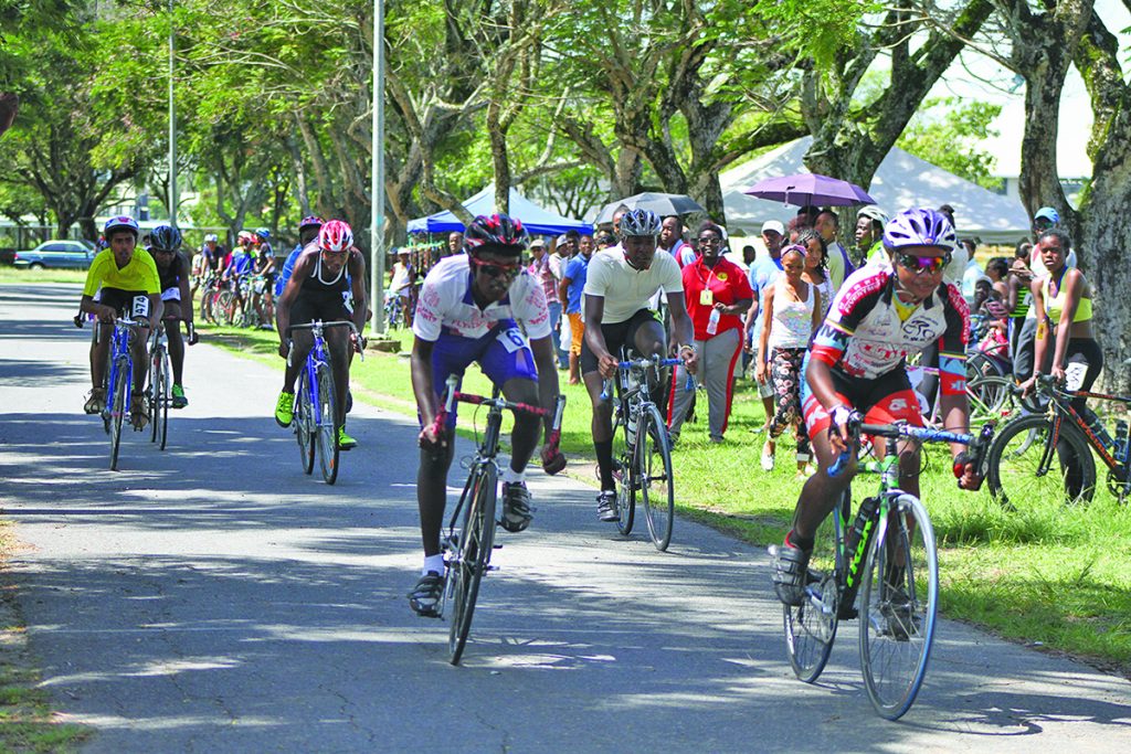The competition was high on the cycling track from start to end on Monday in the National Park