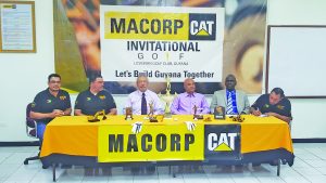 The head table at the launch of the Macorp Golf Open  