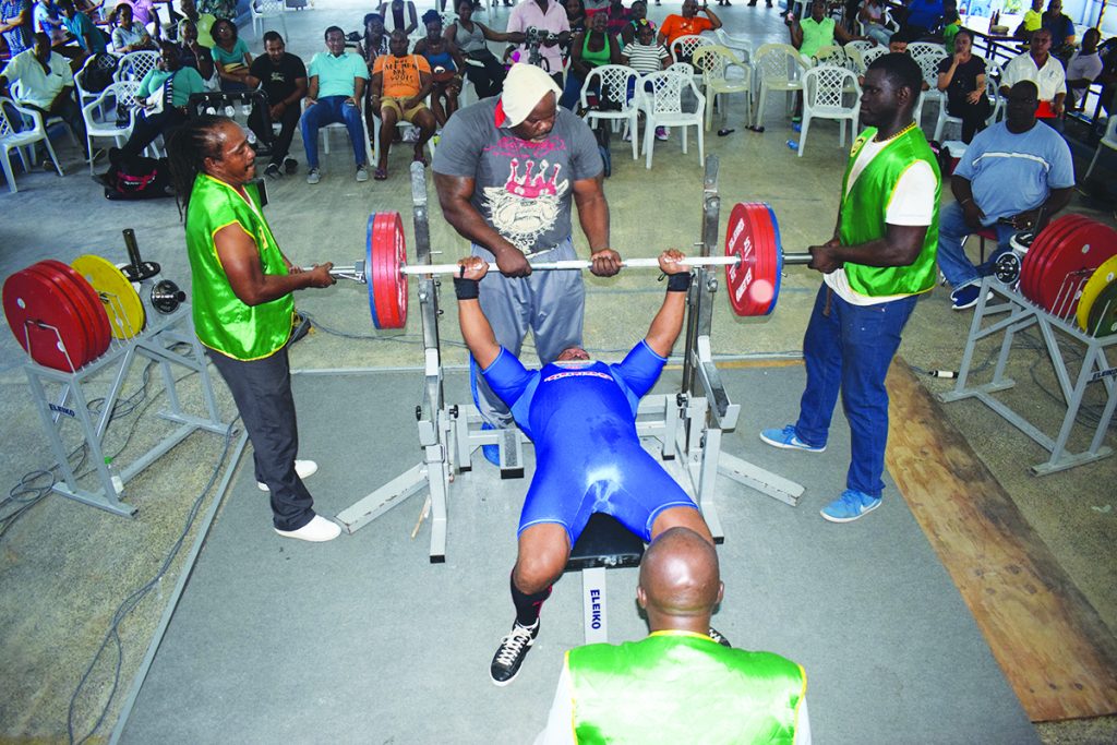 John Edwards powering through the Bench Press routine 