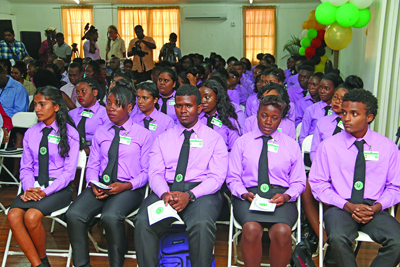 The first batch of students of the newly-opened Bertram Collins Public Service College  