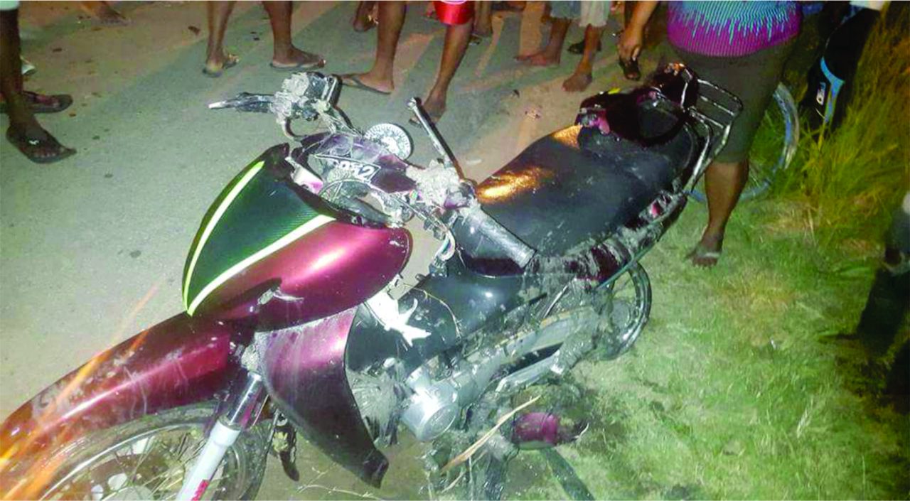 Bajnauth Samaroo’s motorcycle 