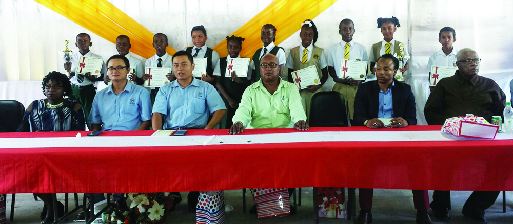 Bosai officials along local regional representatives pose with some top NGSA awardees 