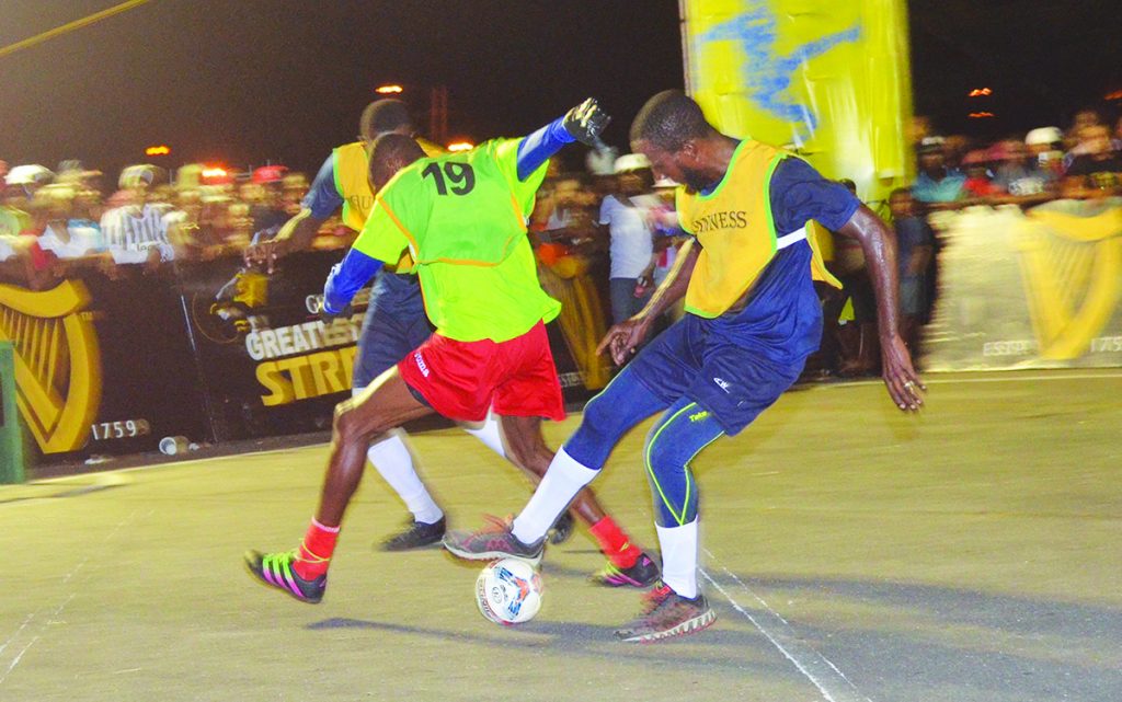 A heated battle for the ball was on at the National Cultural Centre tarmac on Tuesday night