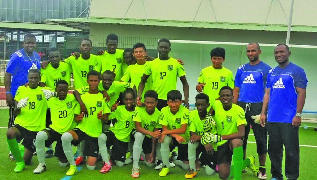 National U-15 Squad following one of their training sessions in French Guiana