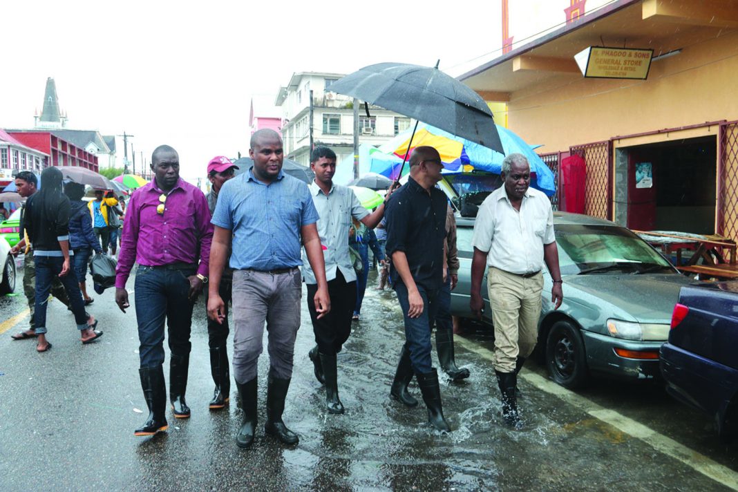 Opposition Leader visits flooded areas - Guyana Times