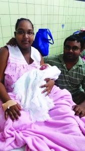 Jason and Venita Narine with their Christmas baby