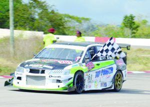 Kristian Jeffrey competiting in the Caribbean Motor Racing Championships with  his Mitsubishi Evolution  is a brand ambassador that certainly has created popularity with one of the company’s products  