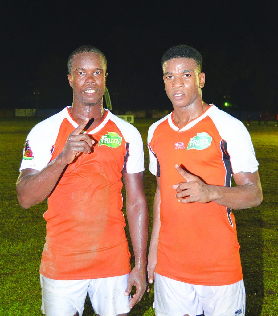 Eon Alleyne and Kwame La Fleur scored a goal each for table toppers Fruta Conquerors