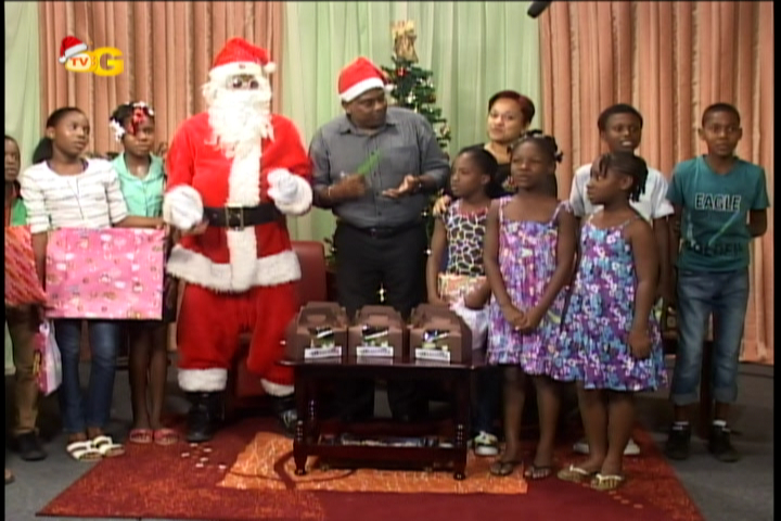 The Children and Santa were invited on set
