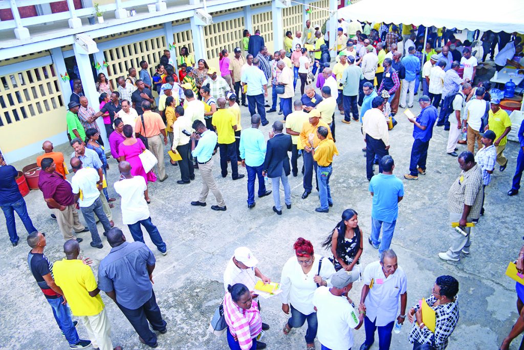 AFC delegates and supporters gathered in the Vreed-en-Hoop Primary as voting got underway