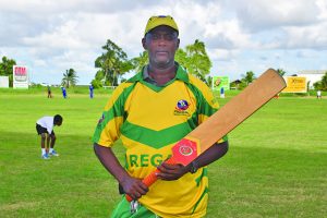 Regal Masters wicketkeeper/batsman Eric Thomas had a good day in front of and behind the stumps   