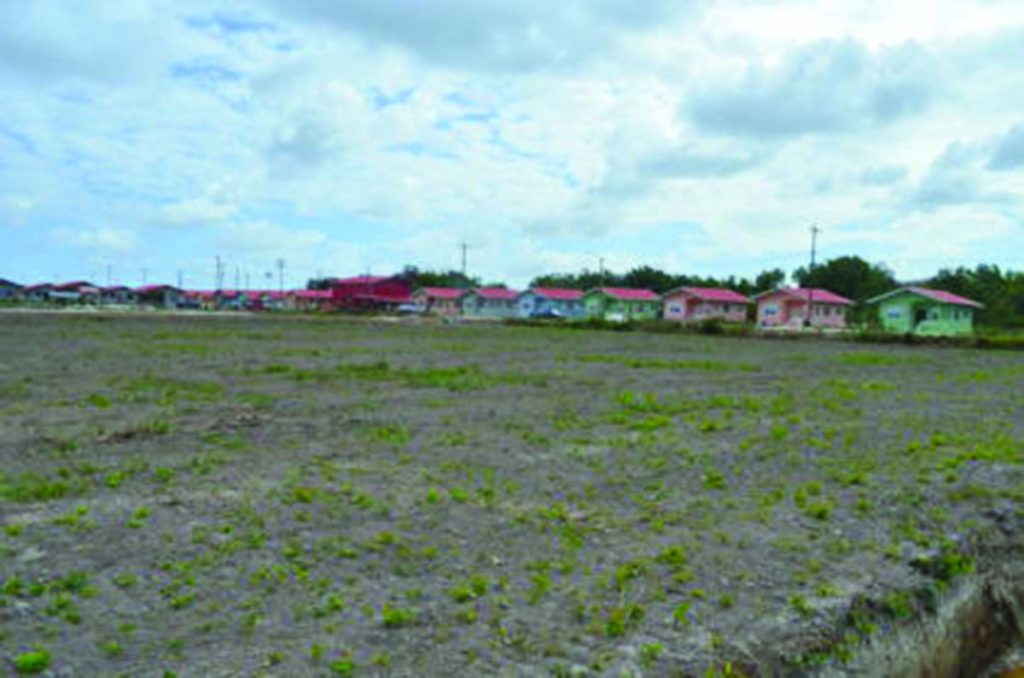 A partially developed housing area on the East Bank of Demerara