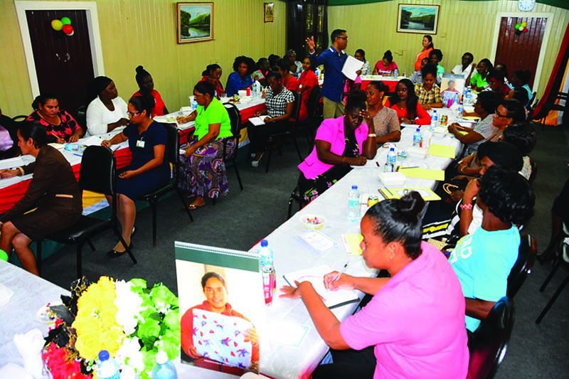 Facilitator at Interweave Solutions Incorporated, Yohann Sanjay Pooran facilitating the Self-Reliance and Success in Business Workshop in Region Three  