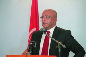 Opposition leader Bharrat Jagdeo addressing participants at the 5th IUF conference on Wednesday  