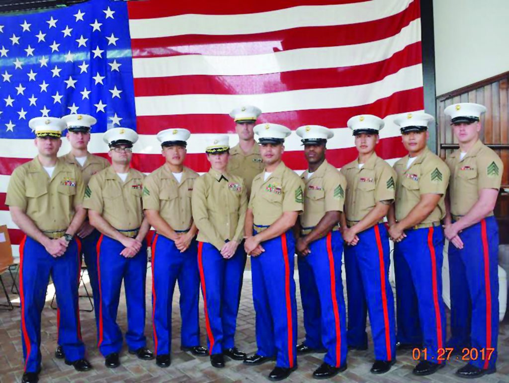 Members of the US Marine Security Guard in Guyana 