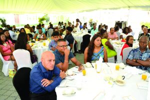 A section of the gathering at the media brunch hosted on the lawns of State House on Sunday 