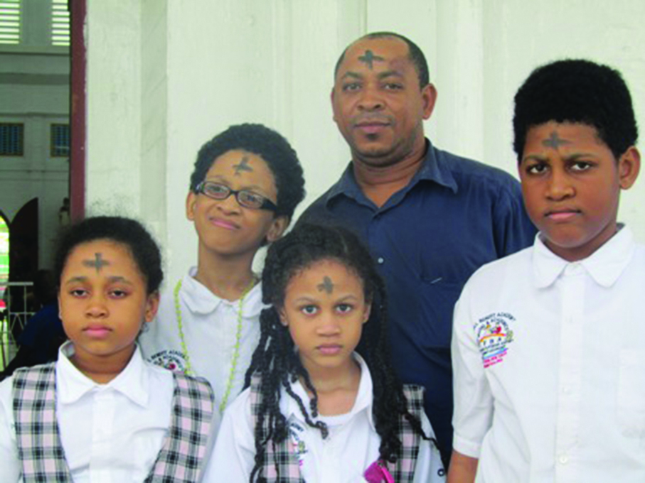 A scene from a previous Ash Wednesday observation in Guyana  