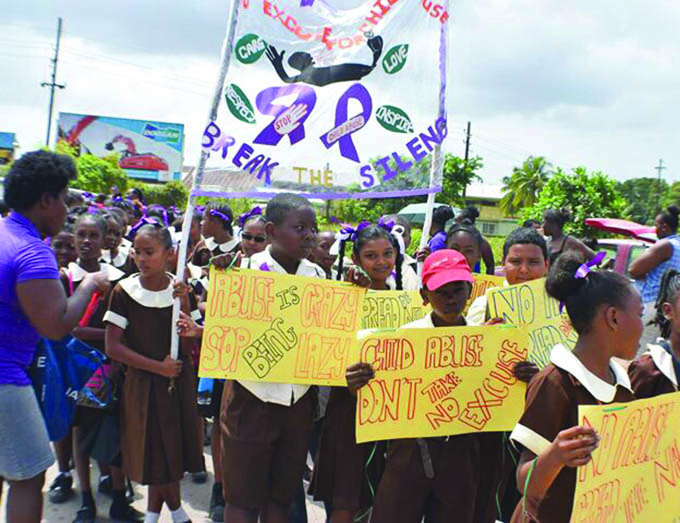 Students walk against child abuse  