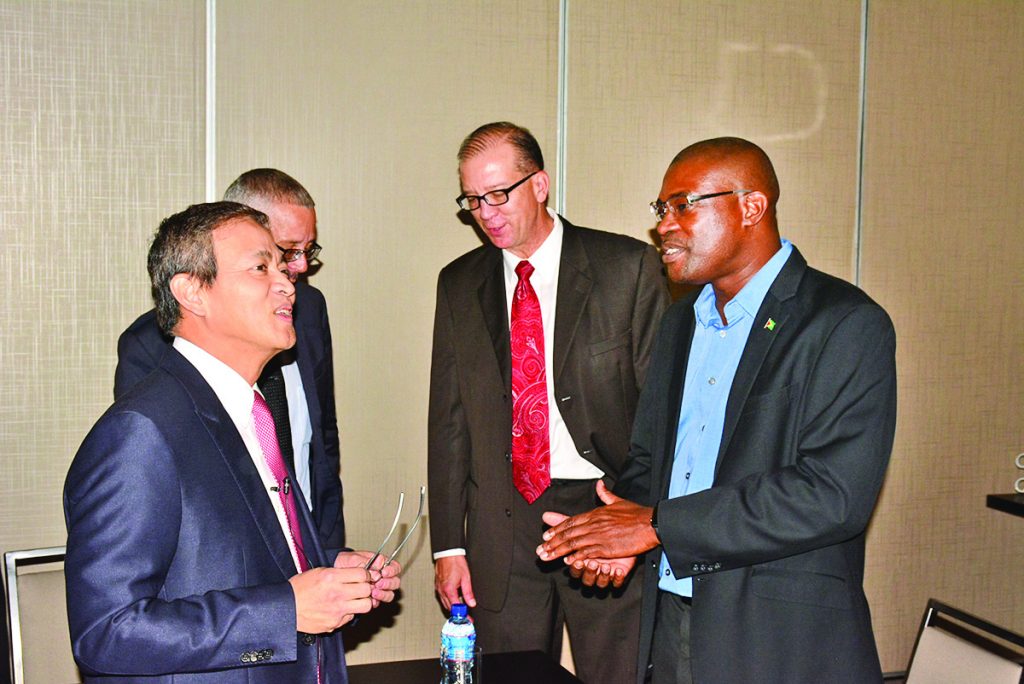 Government Ministers meet with officials from ExxonMobil at the Marriott Hotel on Wednesday 