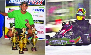 Guyanese Kristian Jeffrey pulls off three resounding victories on Friday evening in the featured Shifter Kart Pro 