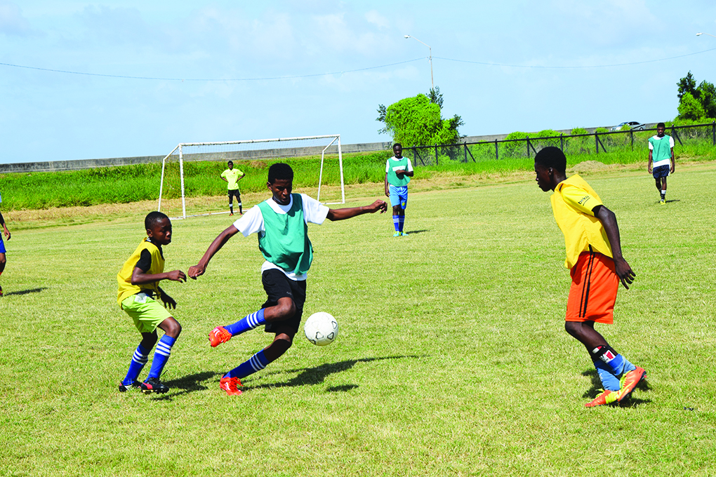 Part of the action on Saturday at the Ministry of Education Ground