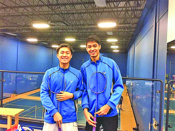 Narayna Ramdhani (left) and his Men’s Doubles partner Zach Lu-Ming Fan 