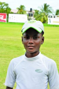 Nine year old Stephon Sankar was the best bowler for the Combined XI 