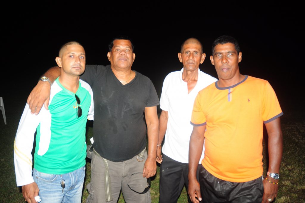 Some of the elected members of the WCUA: Looknauth Persaud, Teniram Ramnarine, Mohamed Hydar Ali and Khemraj Surujpaul after the elections  