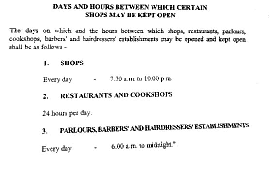 The Shops Consolidation Act (Amendment) 2009 