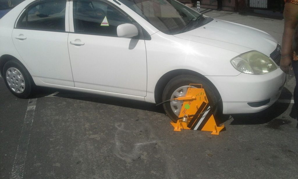 A vehicle clamped on Tuesday despite the court order  