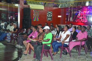 Some of the persons who gathered for the public meeting in Charity