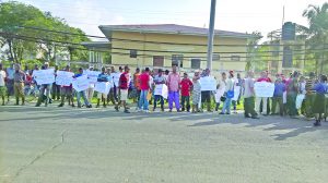 Workers protested at the Wales Estate for five days last week