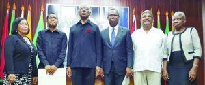 President David Granger with members of the Public Procurement Commission (PPC)